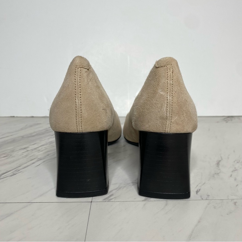 New! Vagabond Altea Beige Suede Black Patent Pointed Toe Pump 10 / 40 - Picture 3 of 15